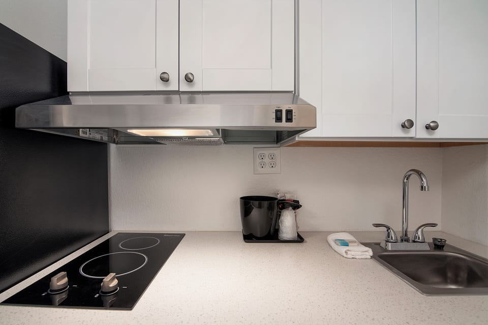 Standard Studio Suite | Private kitchen | Full-size fridge, stovetop