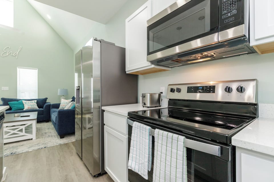 The Kitchen has everything needed for a homecooked meal!