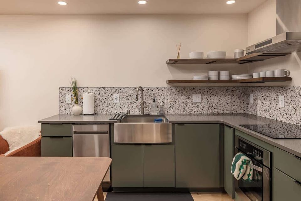 Brand new stainless steel appliances