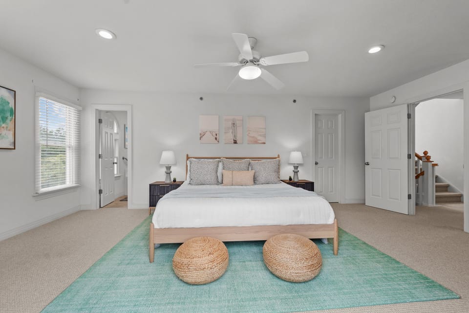 BB43: Walk on Water | Bedroom 1 - King, Private Bath, Deck Access