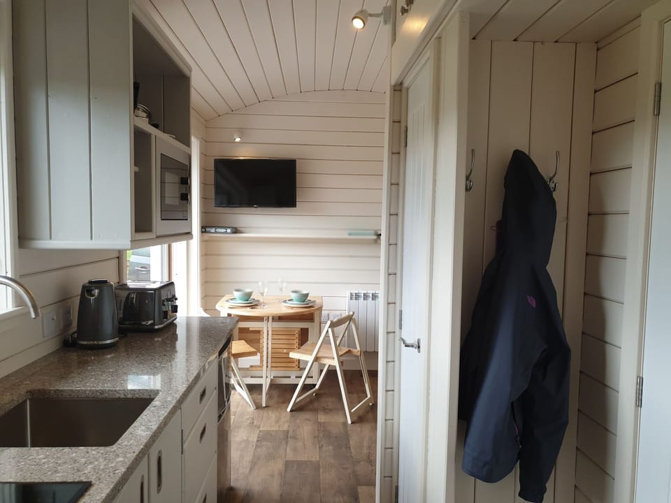 Cabin, 1 Bedroom | Private kitchen | Fridge, microwave, oven, electric kettle