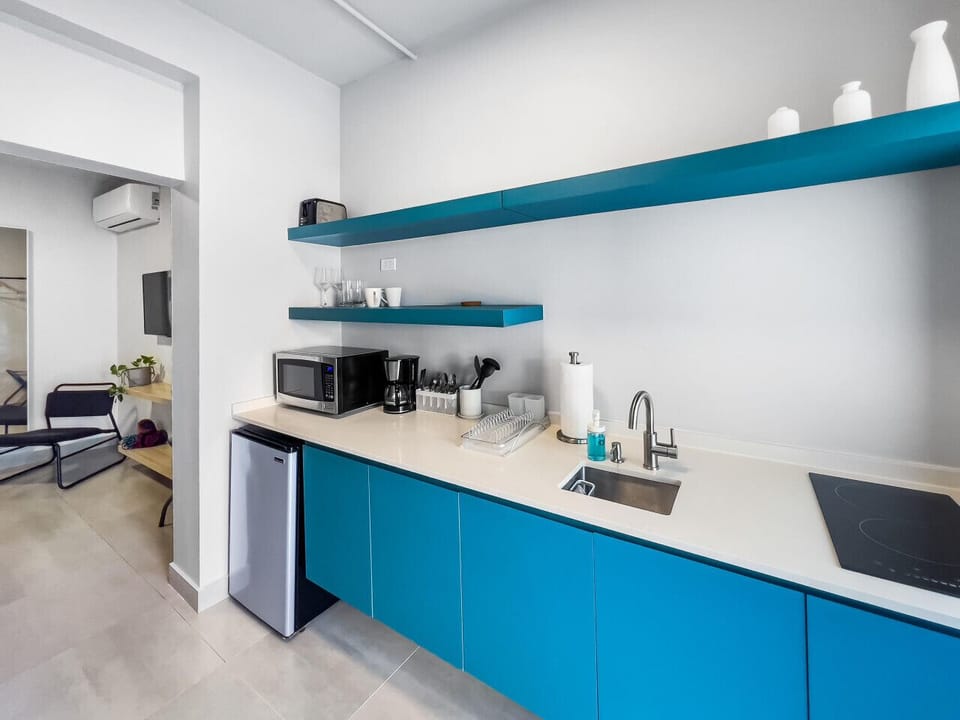 Start your day in a cozy well stocked kitchen