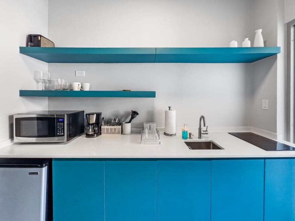 Start your day in a cozy well stocked kitchen