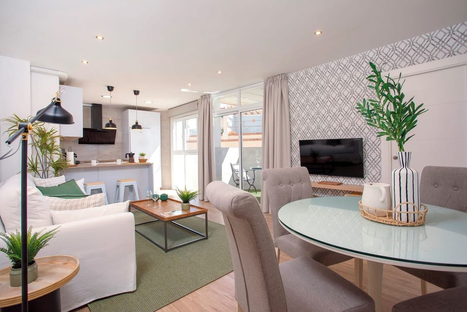 Apartment (2 Bedrooms) | Living area | 52-inch Smart TV with digital channels