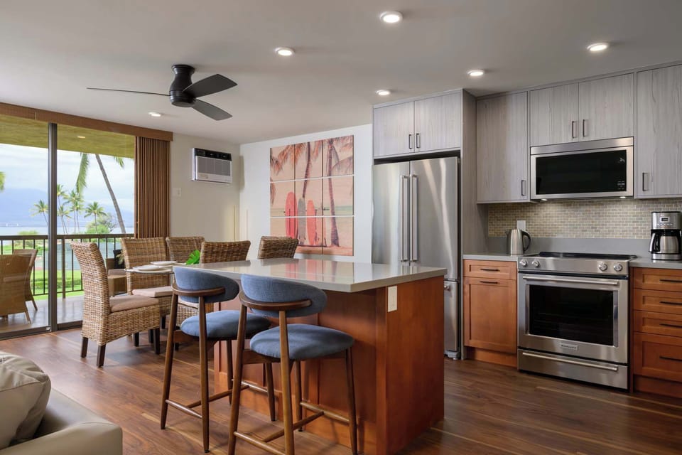 Stylish & brand new! Our kitchen and dining area are newly renovated and furnished for your ultimate enjoyment.
