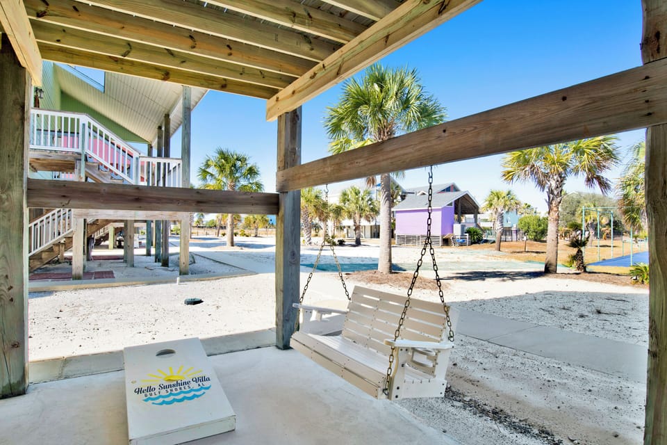 Enjoy the summer breeze under the carport