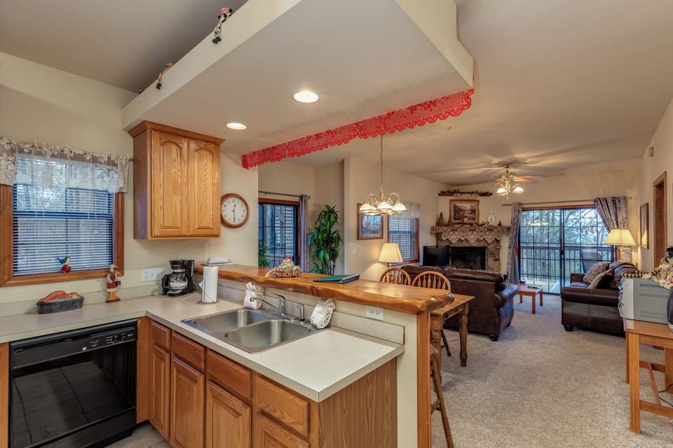 Kitchen to Living Room View - Entry View