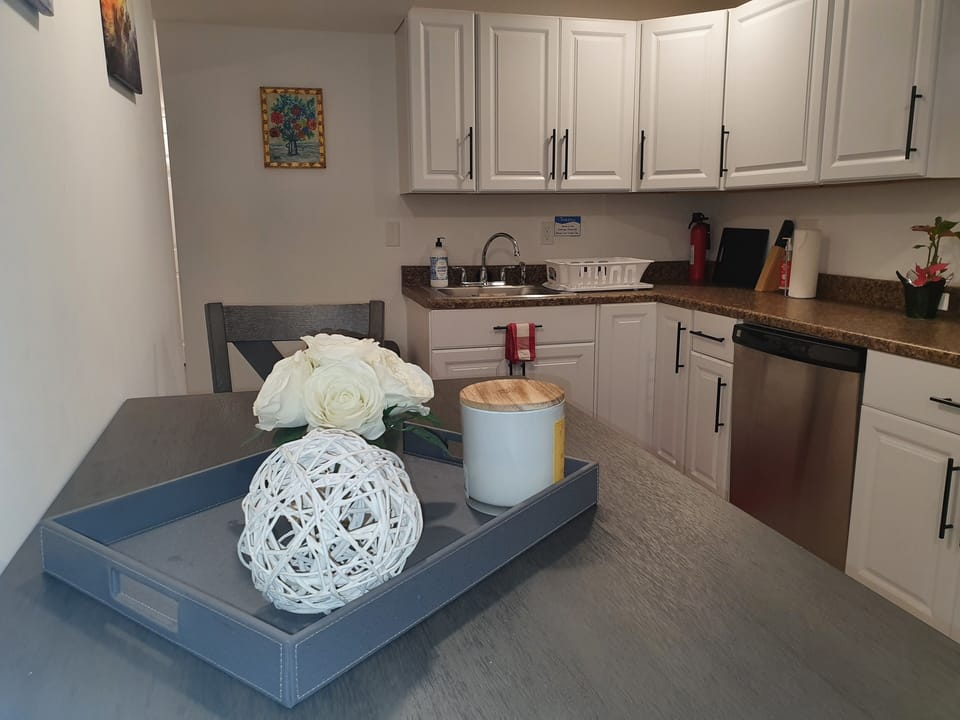 Our beautiful eat in kitchen will seat up to four (4)