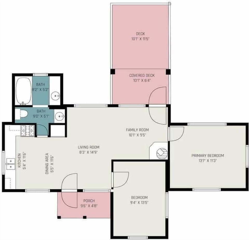 Floor plan of cottage #4.