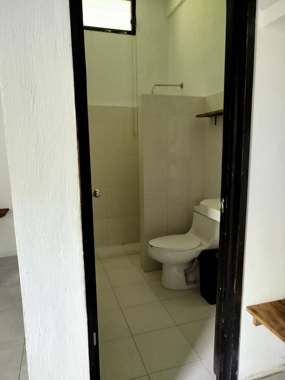 Standard Double Room, Patio | Bathroom | Shower, soap, shampoo, toilet paper
