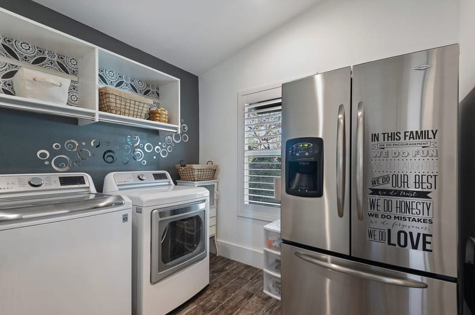 Washer and Dryer are available for guests along with a secondary fridge so you will have plenty of space to store your groceries during your stay! 