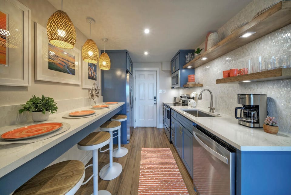 Kitchen elegance, upgraded appliances.