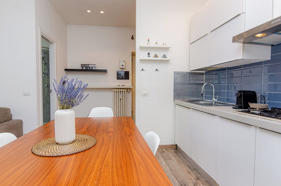 Apartment | Private kitchen | Full-size fridge, microwave, oven, stovetop