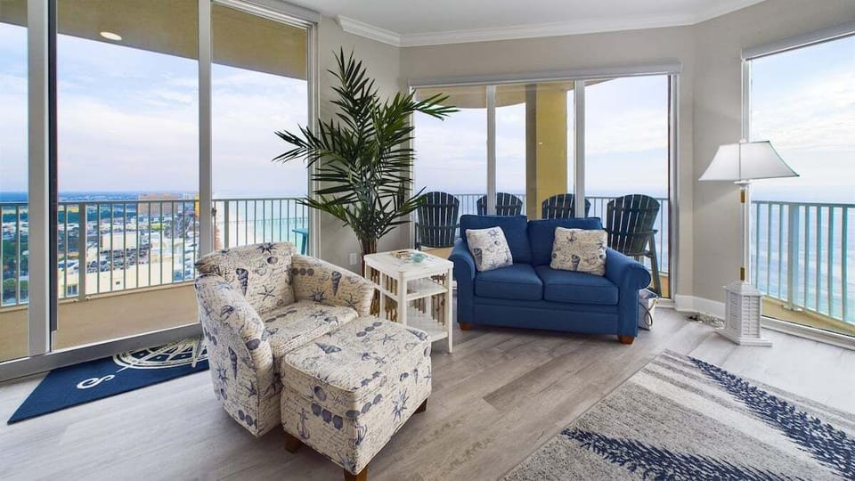 Living area with stylish furnishings