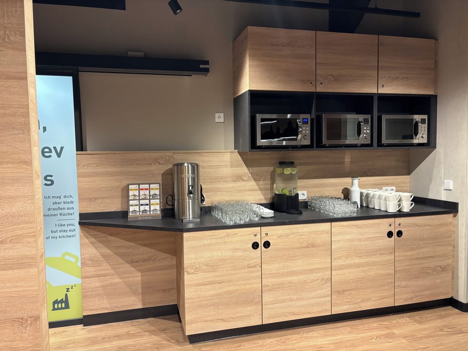 Daily self-serve breakfast (EUR 8.90 per person)