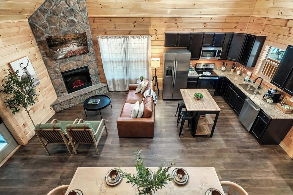 Lykke Lodge's cozy living area