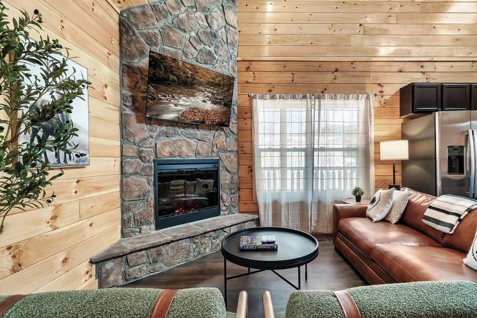 Lykke Lodge's cozy living area