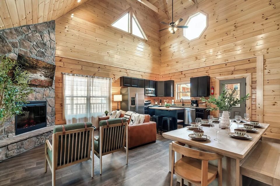 Lykke Lodge's cozy living area