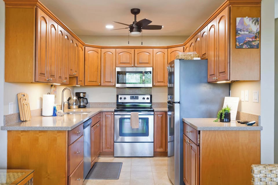 Fully stocked kitchen