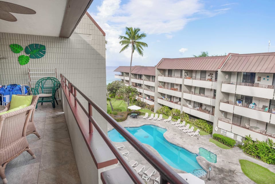 Amazing pool view from the balcony