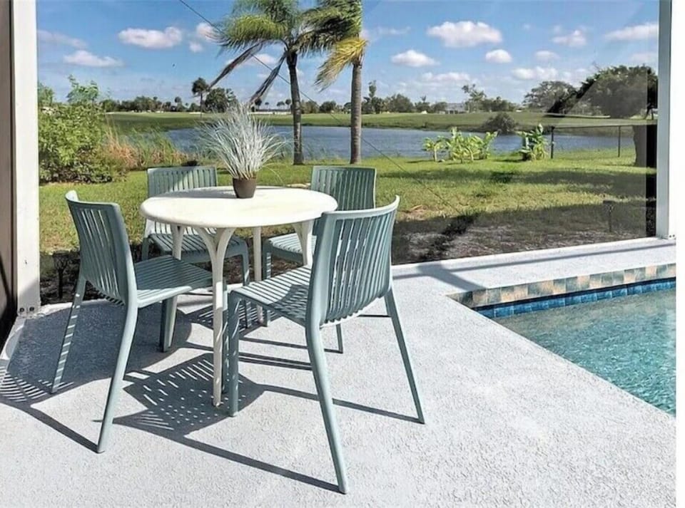 Patio by the pool