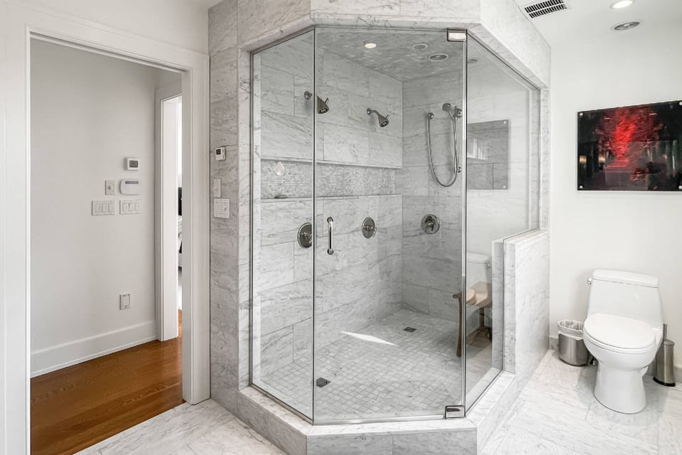 Unwind in style—this master bath is designed for relaxation, comfort, and convenience.