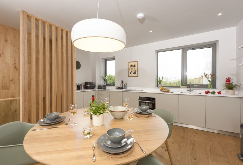 Lefransa, Carbis Bay. First floor: The spacious kitchen is superbly equipped with everything you'll need
