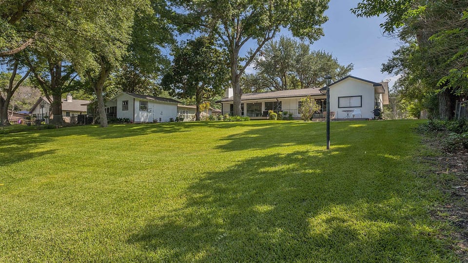 Our HUGE backyard for endless fun