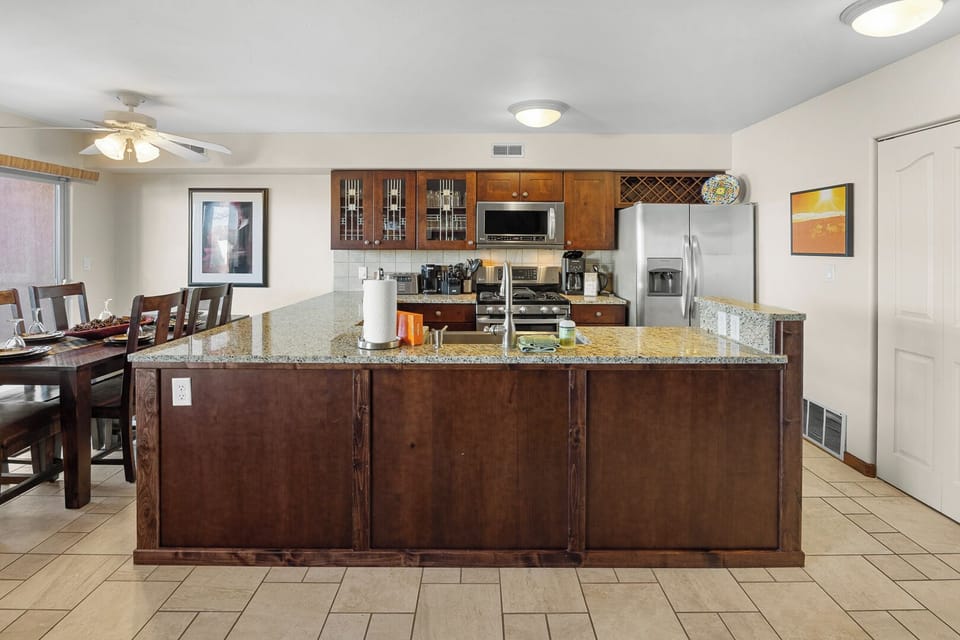 Whip up your favorite meals in this beautifully designed kitchen