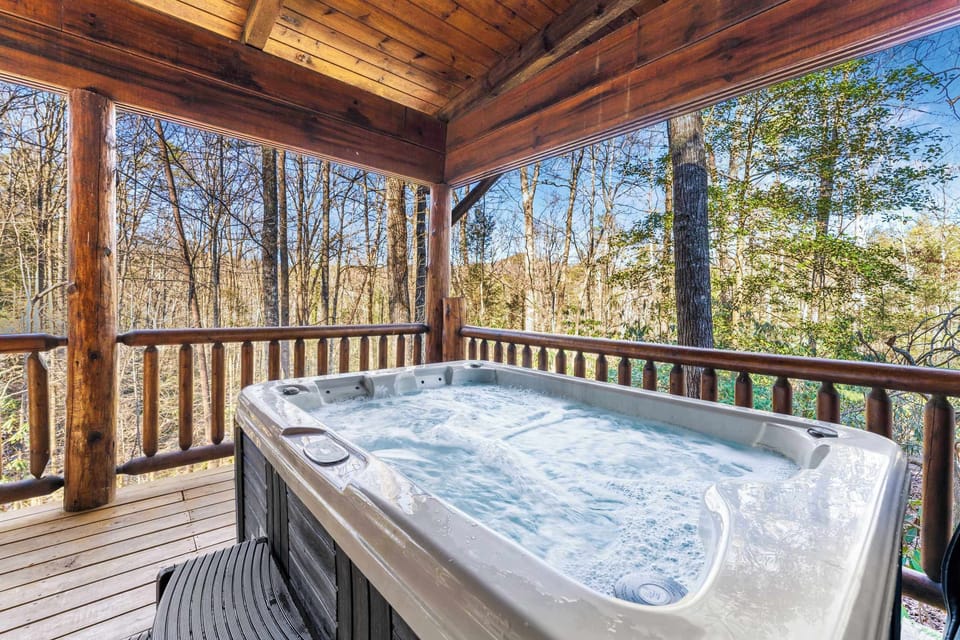 Bask in bubbling bliss in your very own private hot tub