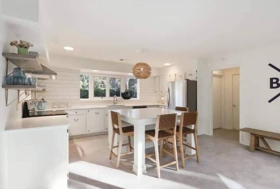 Fully equipped with ample counter space and island seating