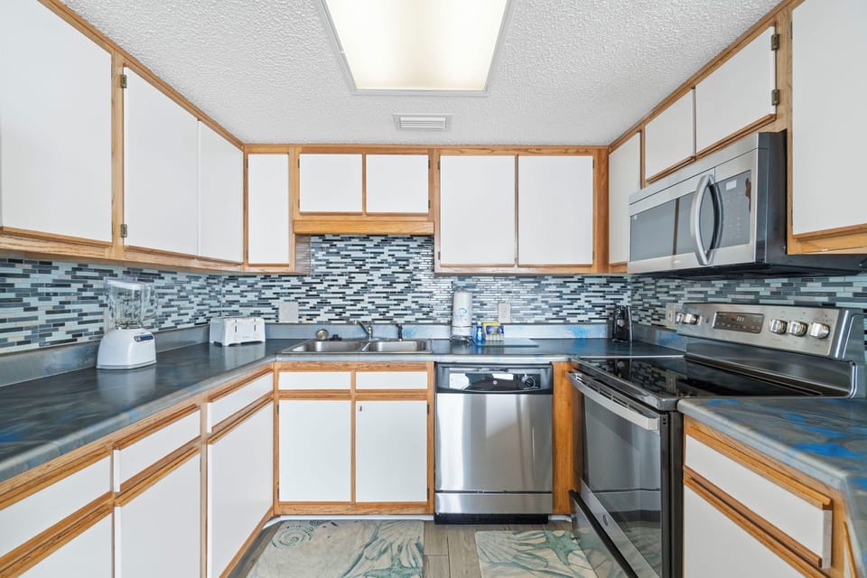 Spacious kitchen area perfect for cooking