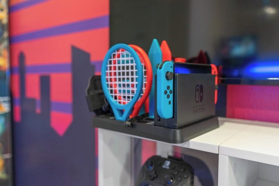 Nintendo Switch with games and accessories