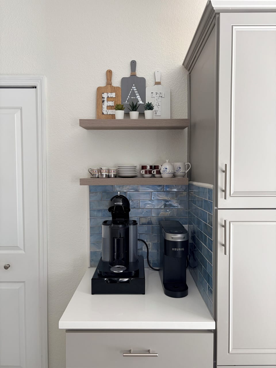 Coffee spot!!  Keurig-Nespresso Virtuo, drip machine and kettle