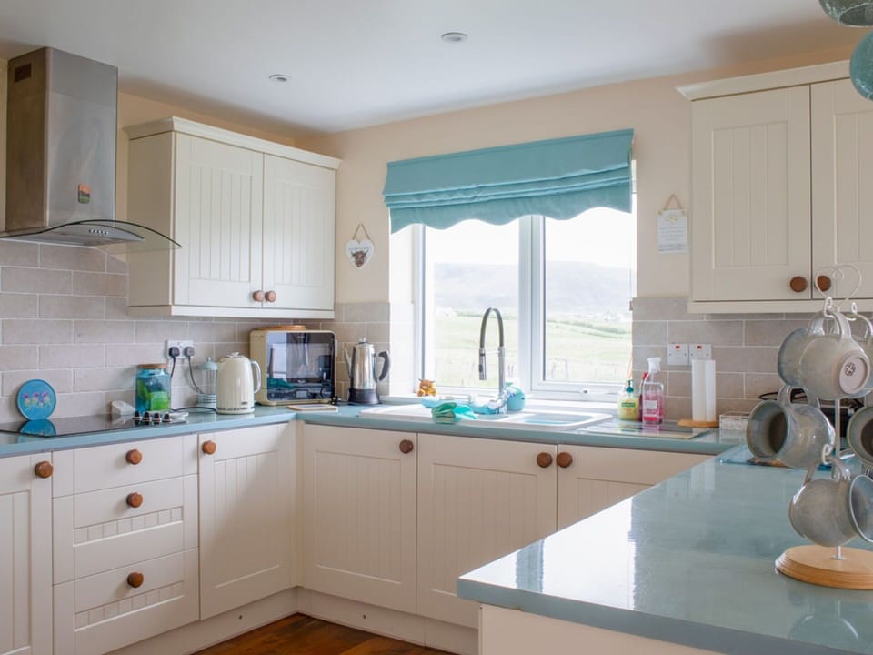 Kitchen, Interior Design, Countertop, Kitchen Appliance, Furniture, Cabinetry, Wood, Flooring, Ceiling, Lighting