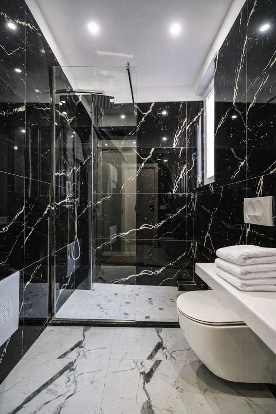 Deluxe Double Room, Balcony, City View | Bathroom | Shower, hair dryer, slippers, towels