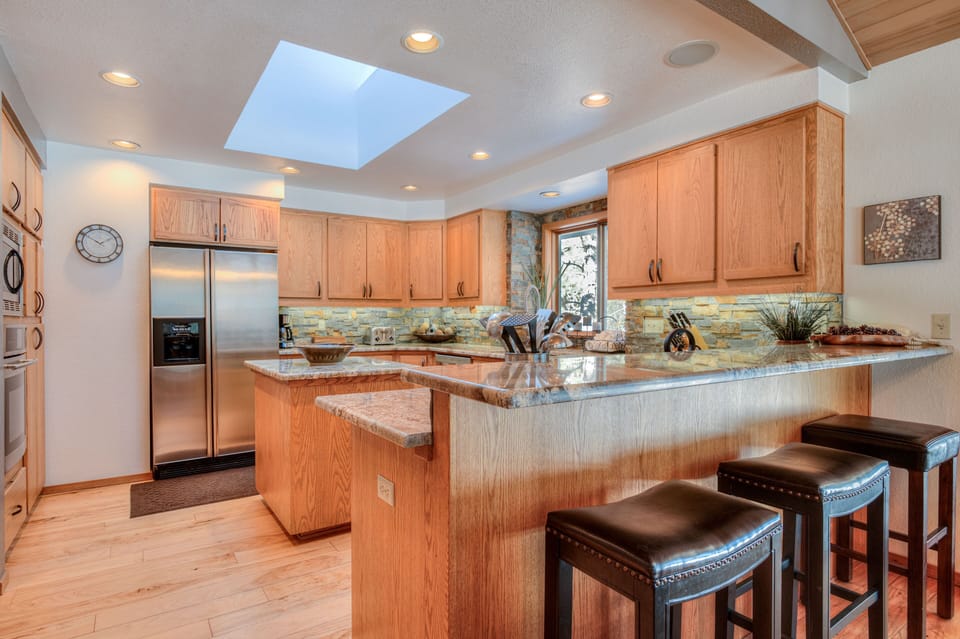 Full View of Kitchen with Sunlight