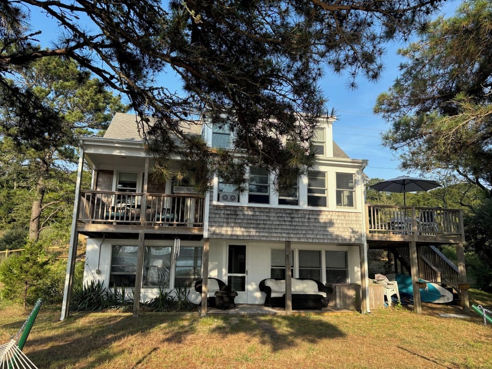 View of the house from the backyard
