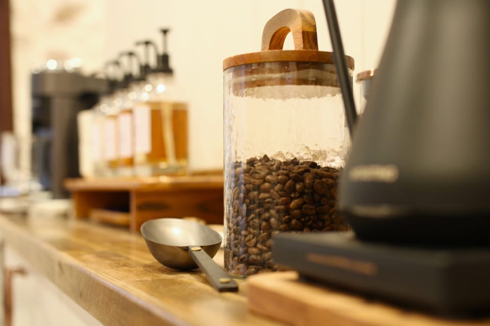 Coffee beans provided for fresh coffee