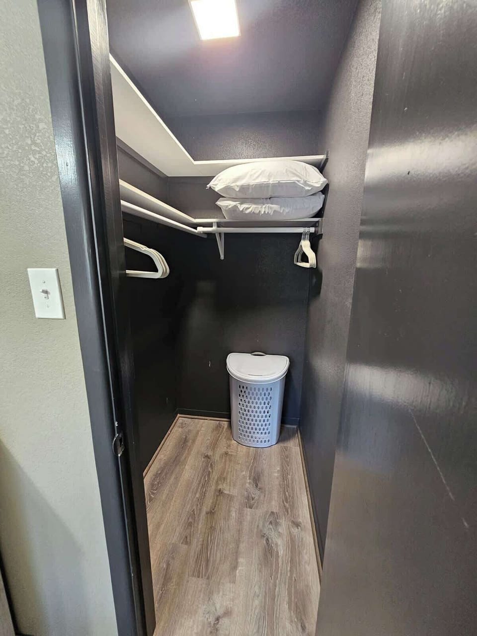 Please note that the door in this room serves as the entrance to the closet