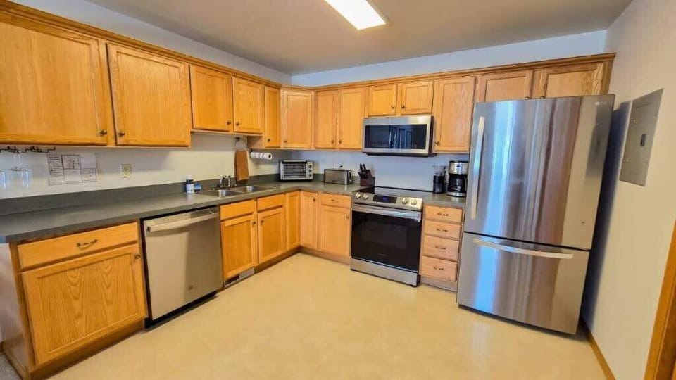 Fully equipped kitchen for cooking at home