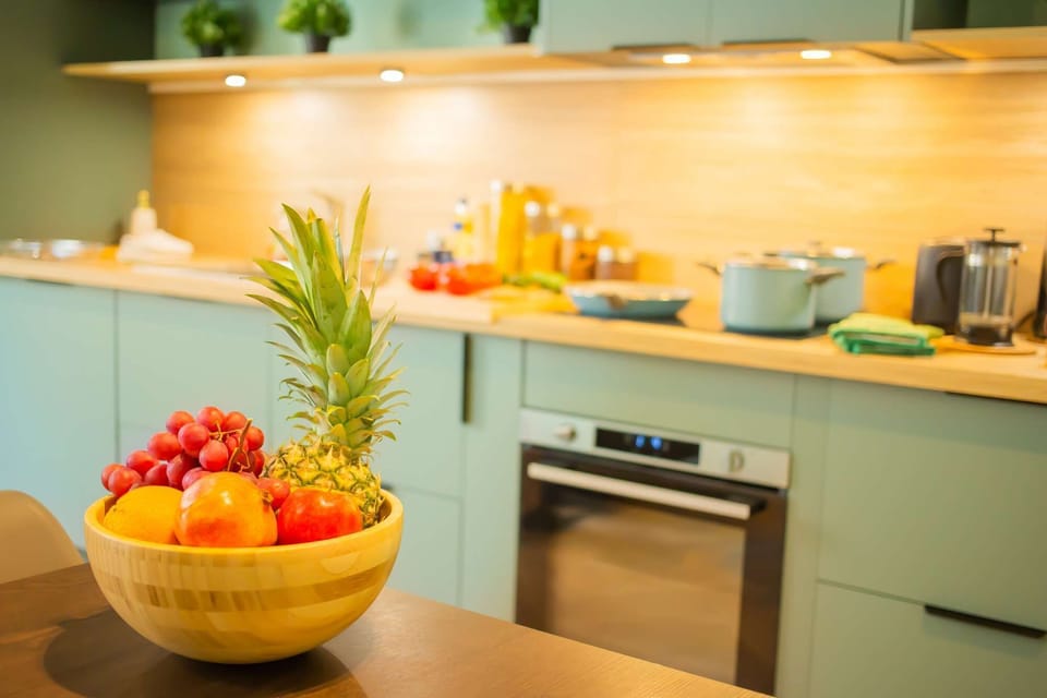 A warm and fully equipped kitchen; have a doubt or a question about the kitchen setup? Message us, we are here to help.