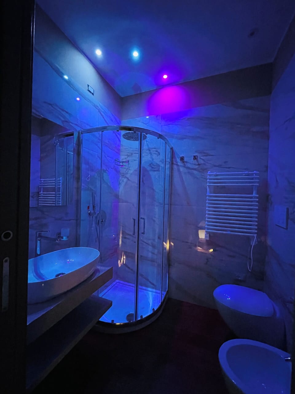 Design Double Room, 1 Bedroom, Sea View | Bathroom | Shower, hair dryer, slippers, bidet