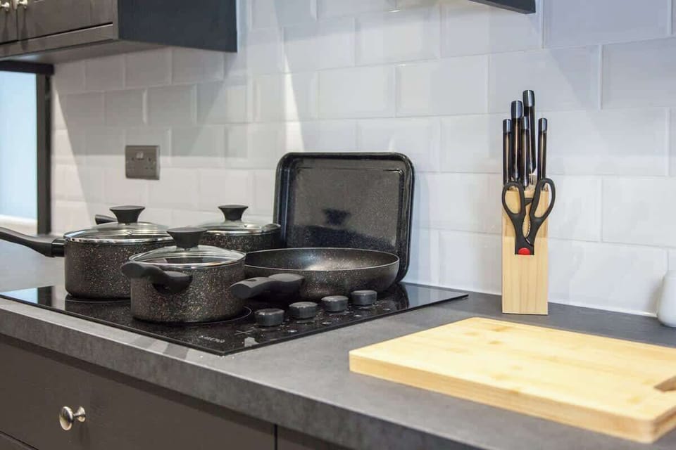 kitchen with all the cooking essentials