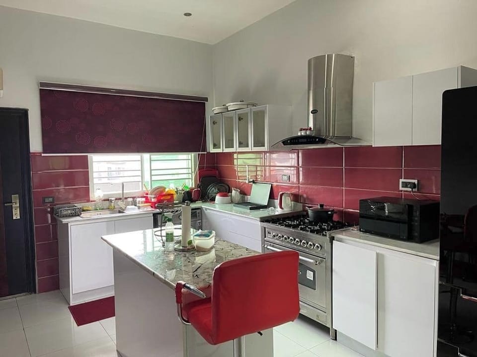 Standard Apartment, Balcony, City View | Private kitchen | Fridge, microwave, oven, stovetop