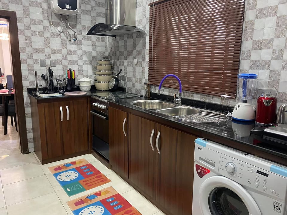 Family Apartment, Balcony, City View | Private kitchen | Fridge, microwave, oven, stovetop