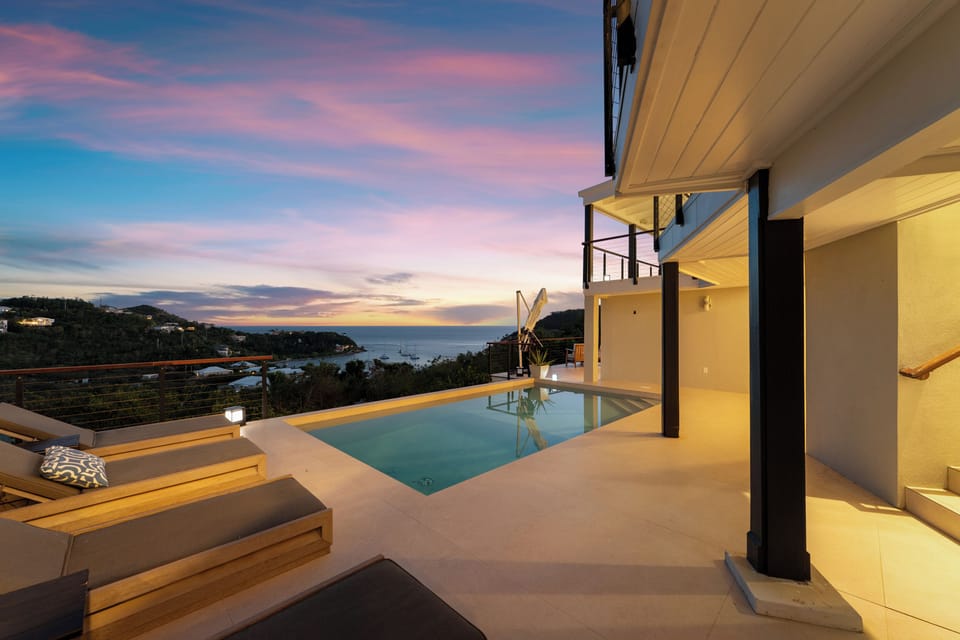 Pool Deck at Sunset