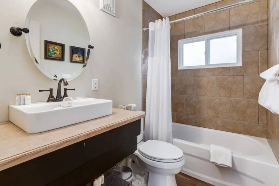 Bathroom with soaker tub