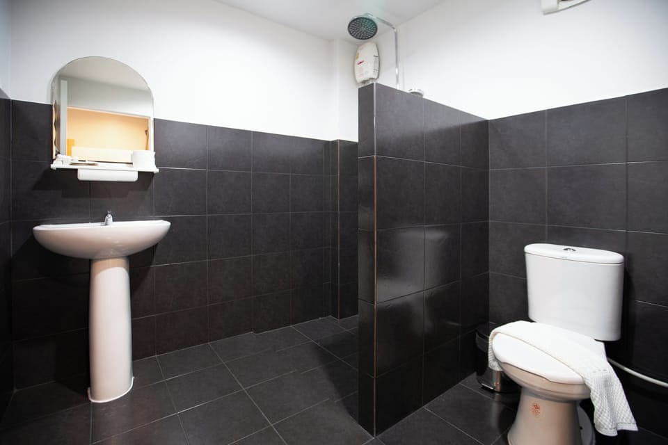 Studio Queen | Bathroom | Shower, towels, soap, shampoo