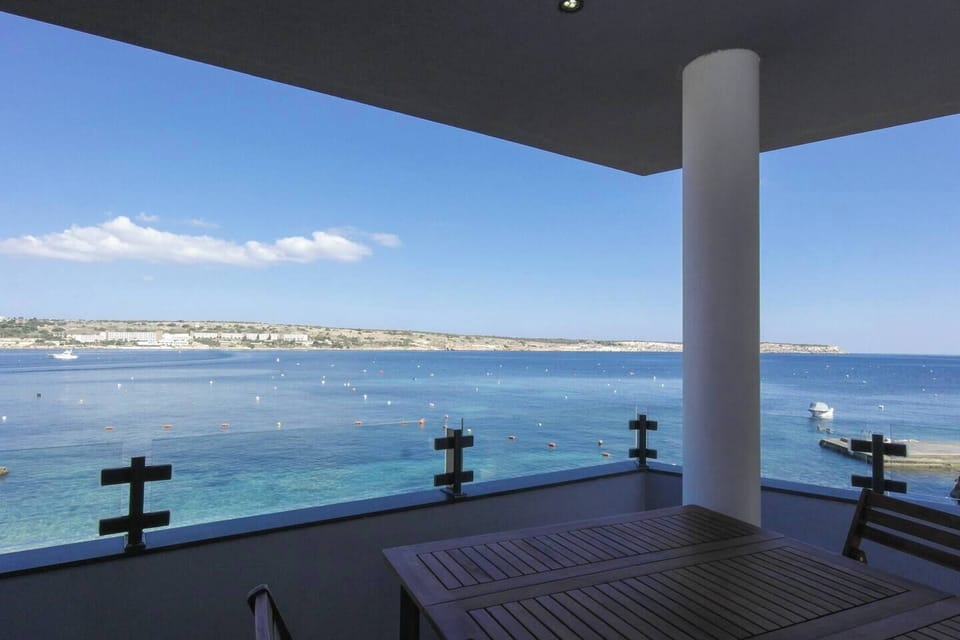 Large Terrace overlooking Beach